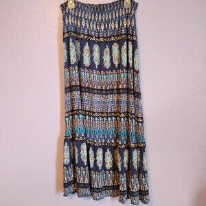 Long print skirt